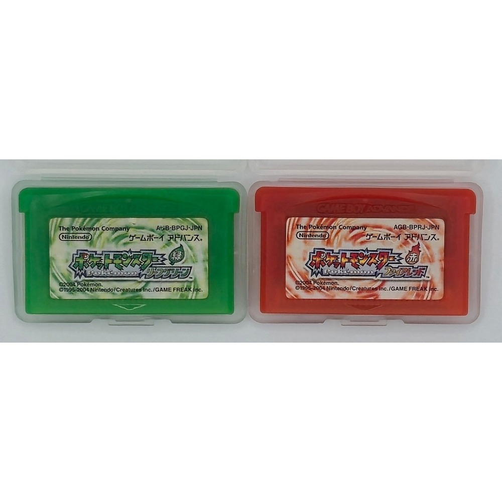 Pokemon FireRed & LeafGreen - GBA - Japanese Import Bundle - Saves - US Seller